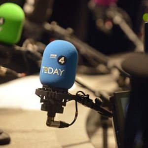 Photo of microphone, BBC Today studio